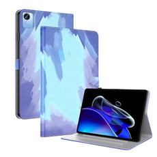 For Realme Pad X Watercolor Pattern Flip Leather Tablet Case(Winter Snow)