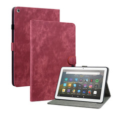 For Amazon Fire HD 8 2015/2016/2017/2018 Tiger Pattern PU Tablet Case(Red)