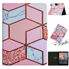 For Amazon Kindle HD 7 2019 / 2017 / 2015 Marble Pattern Smart Leather Tablet Case(Splicing Marble)