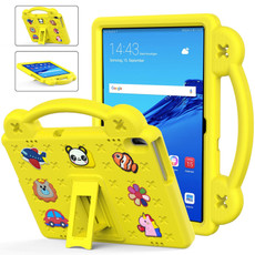 For Huawei MediaPad T5 10.1 Handle Kickstand Children EVA Shockproof Tablet Case(Yellow) For Huawei MediaPad T5 10.1 Handle Kickstand Children EVA Shockproof Tablet Case(Yellow)