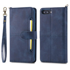 For iPhone 6 Plus / 7 Plus / 8 Plus Multifunctional Detachable Magnetic Horizontal Flip Leather Case with Card Slots & Holder & Wallet & Photo Frame(Blue)