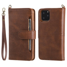 For iPhone 11 Pro Multifunctional Detachable Magnetic Horizontal Flip Leather Case with Card Slots & Holder & Wallet & Photo Frame(Coffee)