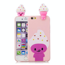 For iPhone 6 Plus Shockproof Cartoon TPU Protective Case(Ice Cream)