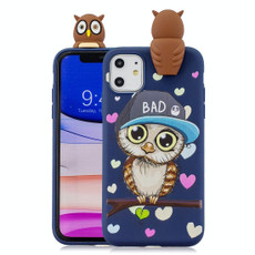 For iPhone 11 Pro Shockproof Cartoon TPU Protective Case(Blue Owl)