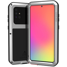 For Galaxy A71 LOVE MEI Metal Shockproof Waterproof Dustproof Protective Case(Silver)