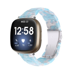 For Fitbit Versa 4 / Sense 2 Universal Resin Watch Band(Sky Blue)