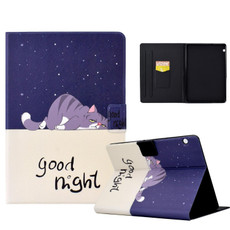 For Huawei MediaPad T5 Electric Pressed TPU Leather Tablet Case(Lazy Cat)