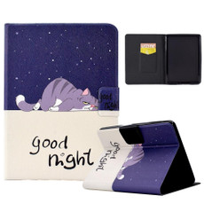 For Amazon Kindle Paperwhite 5 2021 Electric Pressed TPU Smart Leather Tablet Case(Lazy Cat)