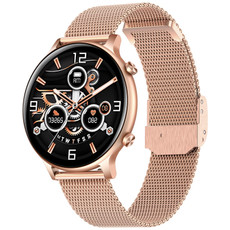 HT12 1.32 inch Steel Band IP67 Waterproof Smart Watch, Support Bluetooth Calling / Sleep Monitoring(Rose Gold)