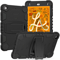 3-Layer Protection Screen Frame + PC + Silicone Shockproof Combination Case with Holder For iPad mini 5 / 4(Black)