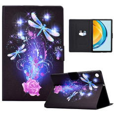 For Huawei Matepad SE 10.4 2022 Electric Pressed Colored Drawing Leather Tablet Case(Butterfly)