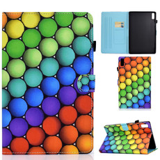 For Lenovo Tab P11 Gen 2 Sewing Thread Horizontal Painted Tablet Leather Case(Color Circle)