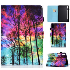For Lenovo Tab P11 Pro Gen 2 Sewing Thread Horizontal Painted Tablet Leather Case(Forest)