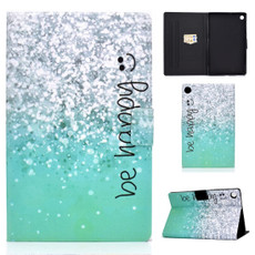 For Lenovo Tab M10 Plus TB-X606F Colored Drawing Horizontal Flip Leather Case with Holder & Card Slots & Sleep / Wake-up Function(Green Quicksand)