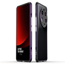 For Xiaomi 13 Ultra LK Aurora Metal Phone Frame with Lens Cover(Black Purple)