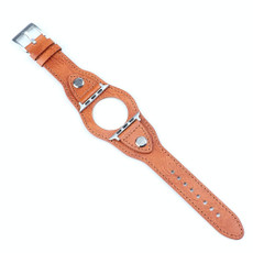 Leather Watch Band For Apple Watch Ultra 49mm&Watch Ultra 2 49mm / Series 9&8&7 45mm / SE 3&SE 2&6&SE&5&4 44mm / 3&2&1 42mm(Light Brown)