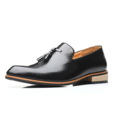 Pointed British Men Dress Shoes Soft Rubber Sole Shoes Wedding Shoes, Size:40(Black)