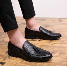 Men Comfortable Gentleman Business Fashion Pointed Dress Men Shoes, Size:42(Black)