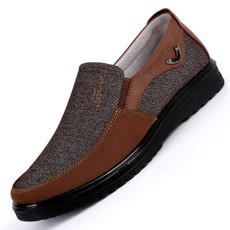 Low-cut Business Casual Soft Soles Flat Shoes for Men, Shoe Size:39(Coffee)