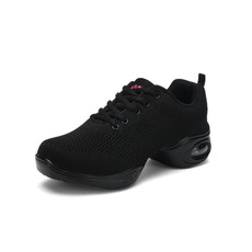 Soft Bottom Mesh Breathable Modern Dance Shoes Heightening Shoes for Women, Shoe Size:39(876 Black)
