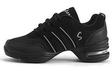 Soft Bottom Mesh Breathable Modern Dance Shoes Heightening Shoes for Women, Shoe Size:40(Black Gray)