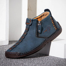 Men Martin Boots Large Size Boots Leisure Tooling Boots, Size: 45(Blue)