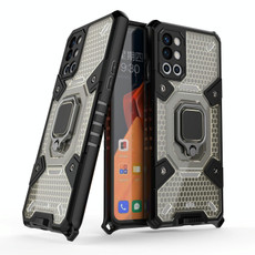 For OnePlus 9R Space PC+TPU Ring Holder Protective Case(Silver)