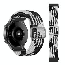For Huawei Watch 3 / 3 Pro Adjustable Nylon Braided Elasticity Watch Band(Black White) For Huawei Watch 3 / 3 Pro Adjustable Nylon Braided Elasticity Watch Band(Black White)