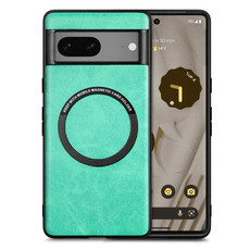 For Google Pixel 6 Pro Solid Color Leather Skin Back Cover Phone Case(Green)