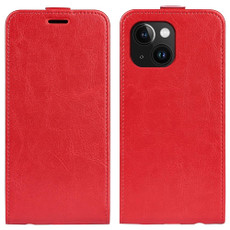 For iPhone 15 R64 Texture Single Vertical Flip Leather Phone Case(Red)