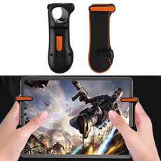 Eating Chicken One-button Burst Shooting Game Handle Controller for Tablet PC, 1 Pair (Orange)