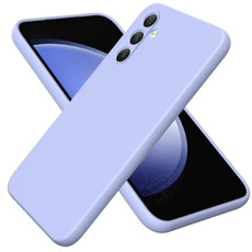 For Samsung Galaxy A34 5G Pure Color Liquid Silicone Shockproof Phone Case (Purple)
