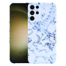 For Samsung Galaxy S23 Ultra 5G Marble Pattern Phone Case(Blue White) For Samsung Galaxy S23 Ultra 5G Marble Pattern Phone Case(Blue White)