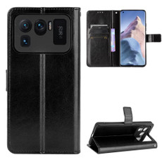 For Xiaomi Mi 11 Ultra Retro Crazy Horse Texture Horizontal Flip Leather Case with Holder & Card Slots & Photo Frame(Black)
