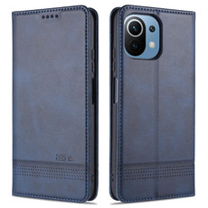 For Xiaomi Mi 11 Lite AZNS Magnetic Calf Texture Horizontal Flip Leather Case with Card Slots & Holder & Wallet(Dark Blue) For Xiaomi Mi 11 Lite AZNS Magnetic Calf Texture Horizontal Flip Leather Case with Card Slots & Holder & Wallet(Dark Blue)