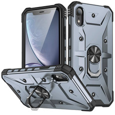 For iPhone XR Ring Holder Phone Case(Grey)