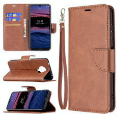 For Nokia G20 / G10 Retro Lambskin Texture Pure Color Horizontal Flip PU Leather Case with Holder & Card Slots & Wallet & Lanyard(Brown)