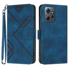 For Xiaomi Redmi Note 12 4G Global Line Pattern Skin Feel Leather Phone Case(Royal Blue) For Xiaomi Redmi Note 12 4G Global Line Pattern Skin Feel Leather Phone Case(Royal Blue)