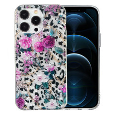 For iPhone 12 Pro Max IMD Shell Pattern TPU Phone Case(Leopard Flower)