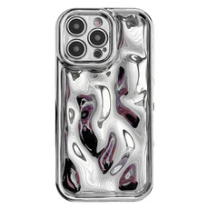 For iPhone 12 Pro Max Electroplating Meteorite Texture TPU Phone Case(Silver)