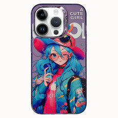 For iPhone 13 Pro Max Chinese Ancient Style Electroplated Lens Ring PC Hybrid TPU Phone Case(Girl with Glasses) For iPhone 13 Pro Max Chinese Ancient Style Electroplated Lens Ring PC Hybrid TPU Phone Case(Girl with Glasses)