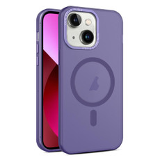 For iPhone 13 MagSafe Frosted Translucent Mist Phone Case(Dark Purple)