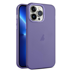 For iPhone 13 Pro Frosted Translucent Mist Phone Case(Dark Purple)