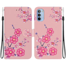 For Motorola Moto G31 / G41 Crystal Texture Colored Drawing Leather Phone Case(Cherry Blossoms) For Motorola Moto G31 / G41 Crystal Texture Colored Drawing Leather Phone Case(Cherry Blossoms)