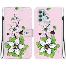 For Motorola Moto G60s Crystal Texture Colored Drawing Leather Phone Case(Lily)