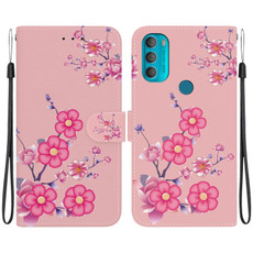 For Motorola Moto G71 Crystal Texture Colored Drawing Leather Phone Case(Cherry Blossoms) For Motorola Moto G71 Crystal Texture Colored Drawing Leather Phone Case(Cherry Blossoms)