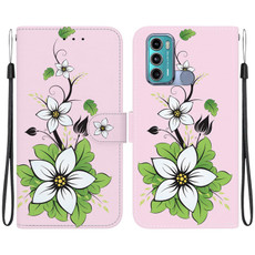 For Motorola Moto G60 / G40 Fusion Crystal Texture Colored Drawing Leather Phone Case(Lily)