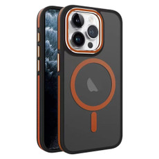For iPhone 11 Pro Max Two-color Frosted MagSafe Magnetic Phone Case(Orange) For iPhone 11 Pro Max Two-color Frosted MagSafe Magnetic Phone Case(Orange)
