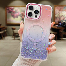 For iPhone 15 Pro Max Multicolor Gradient Glitter Sequin MagSafe TPU Phone Case(Pink+Purple) For iPhone 15 Pro Max Multicolor Gradient Glitter Sequin MagSafe TPU Phone Case(Pink+Purple)