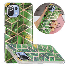 For Xiaomi Mi 11 Lite Electroplating TPU Protective Case(Green Rhombus) For Xiaomi Mi 11 Lite Electroplating TPU Protective Case(Green Rhombus)